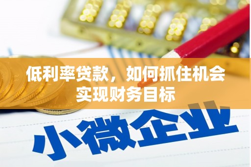衡东低利率贷款，如何抓住机会实现财务目标