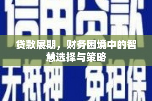 衡东贷款展期，财务困境中的智慧选择与策略