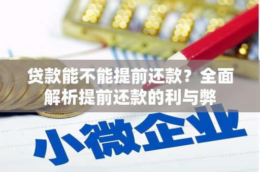 衡东贷款能不能提前还款？全面解析提前还款的利与弊