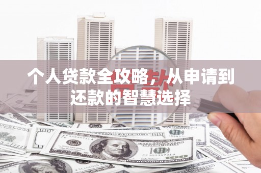 衡东个人贷款全攻略，从申请到还款的智慧选择