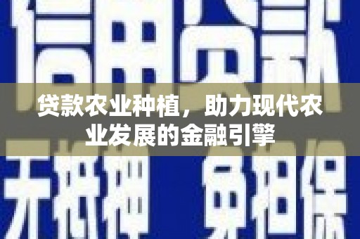 衡东贷款农业种植，助力现代农业发展的金融引擎