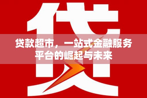 衡东贷款超市，一站式金融服务平台的崛起与未来