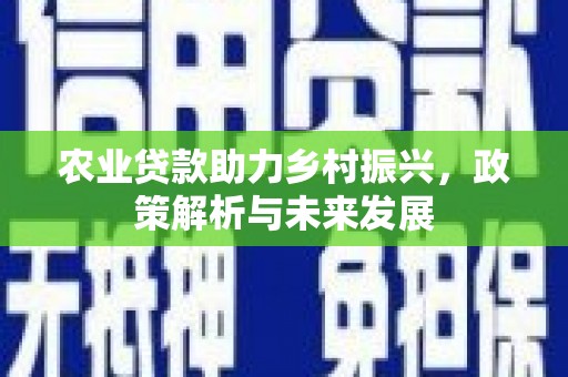 衡东农业贷款助力乡村振兴，政策解析与未来发展