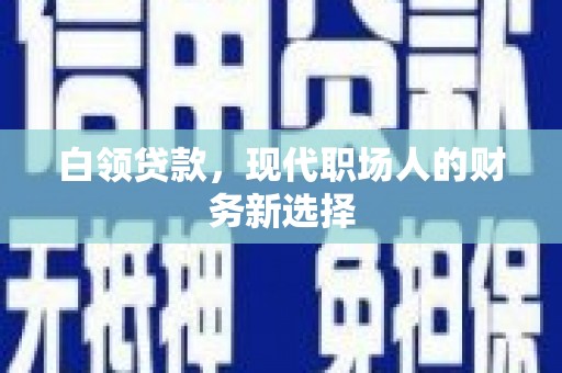 衡东白领贷款，现代职场人的财务新选择