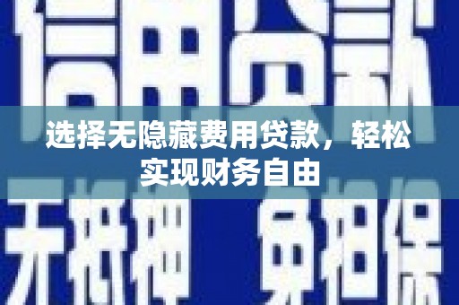 衡东选择无隐藏费用贷款，轻松实现财务自由