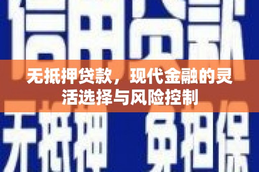 衡东无抵押贷款，现代金融的灵活选择与风险控制