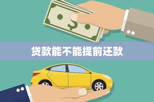 衡东贷款能不能提前还款