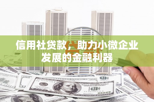 衡东信用社贷款，助力小微企业发展的金融利器