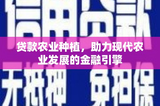 衡东贷款农业种植，助力现代农业发展的金融引擎