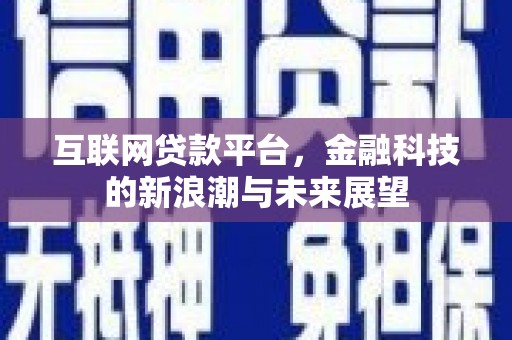 衡东互联网贷款平台，金融科技的新浪潮与未来展望