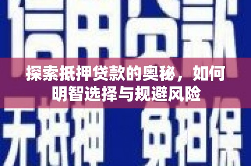 衡东探索抵押贷款的奥秘，如何明智选择与规避风险