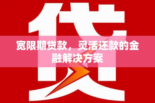 衡东宽限期贷款，灵活还款的金融解决方案