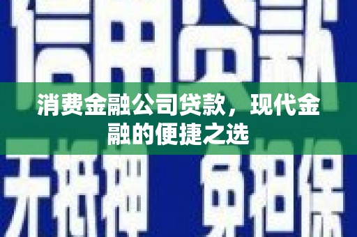 衡东消费金融公司贷款，现代金融的便捷之选
