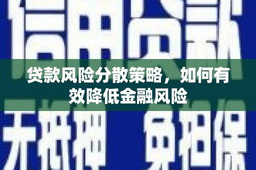 衡东贷款风险分散策略，如何有效降低金融风险
