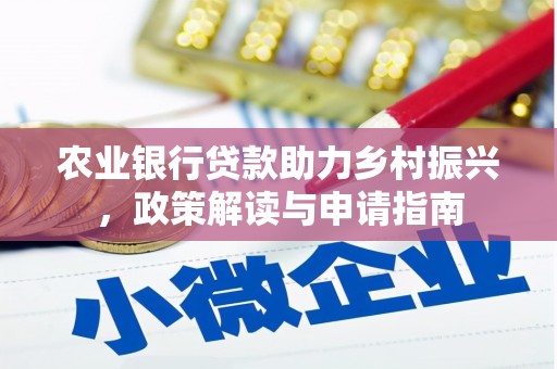 衡东农业银行贷款助力乡村振兴，政策解读与申请指南