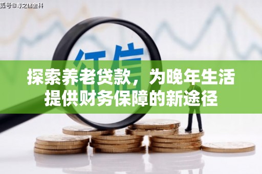 衡东探索养老贷款，为晚年生活提供财务保障的新途径