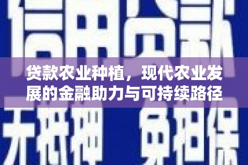 衡东贷款农业种植，现代农业发展的金融助力与可持续路径
