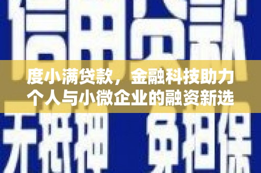 衡东度小满贷款，金融科技助力个人与小微企业的融资新选择