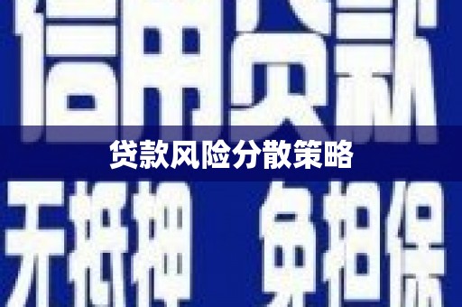 衡东贷款风险分散策略