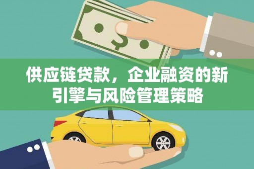 衡东供应链贷款，企业融资的新引擎与风险管理策略