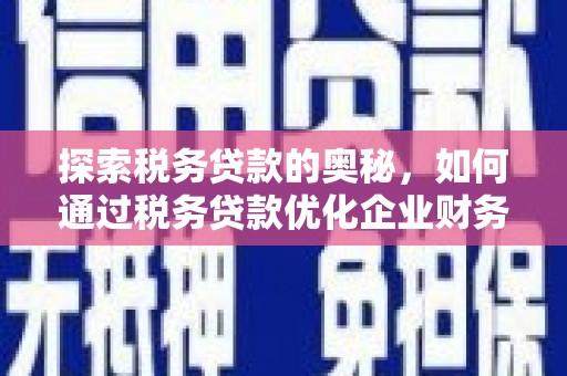 衡东探索税务贷款的奥秘，如何通过税务贷款优化企业财务