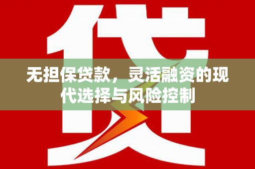 衡东无担保贷款，灵活融资的现代选择与风险控制