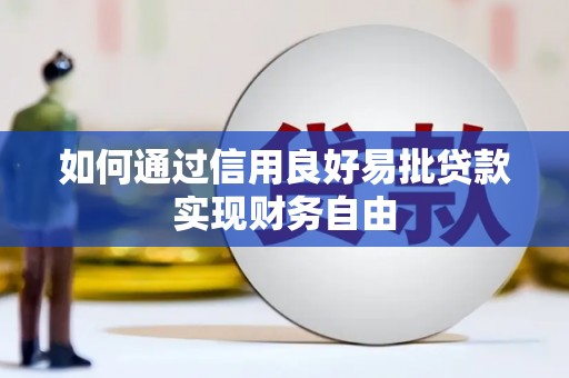衡东如何通过信用良好易批贷款实现财务自由