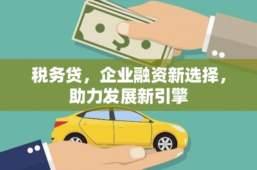衡东税务贷，企业融资新选择，助力发展新引擎