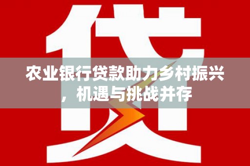衡东农业银行贷款助力乡村振兴，机遇与挑战并存