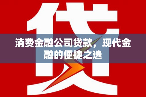 衡东消费金融公司贷款，现代金融的便捷之选