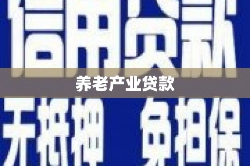 衡东养老产业贷款