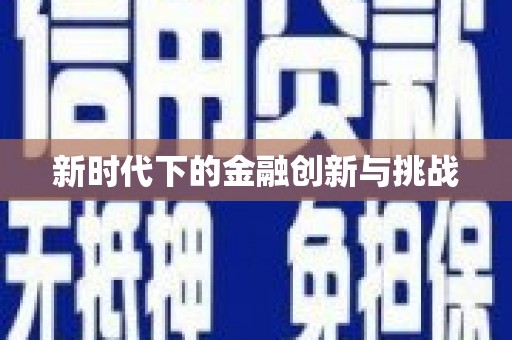 衡东新时代下的金融创新与挑战