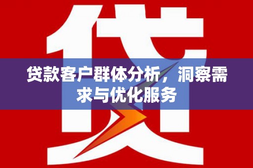 衡东贷款客户群体分析，洞察需求与优化服务
